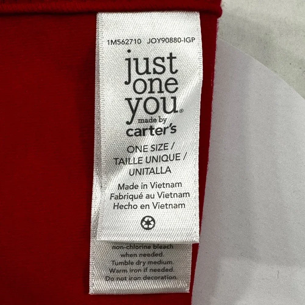 Carter's Just One You Baby Teething Bib My First Visit From Santa Red New